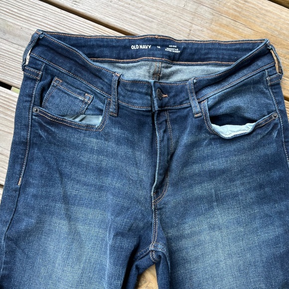 Women’s old navy size 12 mid rise rockstar super skinny Blue Denim Jeans - Picture 5 of 8